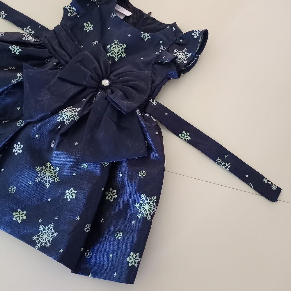 Bonnie Jean Snowflake Christmas Dress Toddler Girls Size 2T - Picture 10 of 14